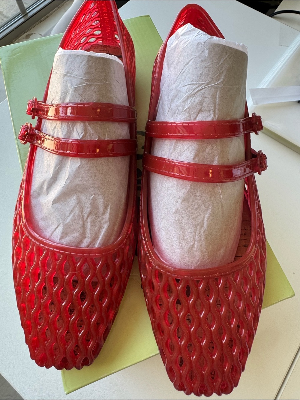 Sam Edelman Red Jelly Mary Jane Sandals - Picture 3 of 4